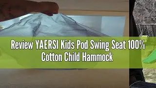 Review YAERSI Kids Pod Swing Seat 100% Cotton Child Hammock Chair with PVC Inflatable Cushion for In