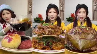 【ASMR】【MUKBANG】GIANT PORK BELLY & MEAT | EATING SHOW |CHINESE MUKBANG |食べ |吃播 LOVE ASMR•JENNIE #咀嚼音