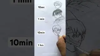 10 sec Levi ackerman drawing #shorts #viralshorts #drawing #attackontitan #leviackerman