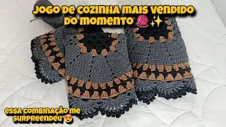 ⚠️ Jogo de Cozinha de sucesso 🧶✨ vem conferir essa produção!