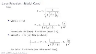 Oscillations L9  Special Pendulums Very Long Length & Pendulum in a Liquid Using kₑq Trick