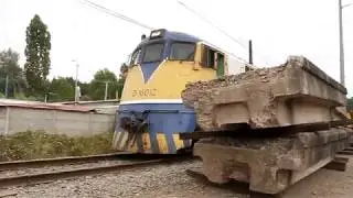 Tren de faenas en Hualqui. (Pescante de Talca PD 135-01)