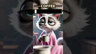 Coffee Addict Cat Mom&rsquo;s Crazy Caffeinated Chaos! ☕😹 #funny #catmom #catlover #cartoon