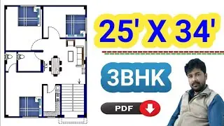 25*34 house map | 25*34 south facing house