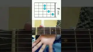 How to play F chord(without bar) on guitar - Easy lesson for beginners  #chords #guitar #tutorial