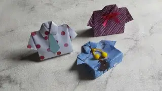 Origami shirt bag l simple gift wrapping #shorts