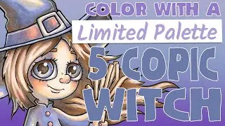 Limited Palette - 5 Copics Witch - WHICH COPIC COLORS SHOULD I BUY FIRST - BV02 E00 E25 BV34 R21