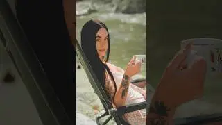 Coffee camping by the river