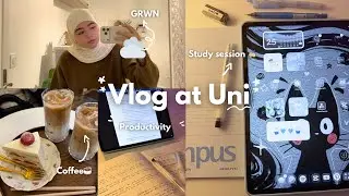 48hr Realistic Uni Vlog 🏫: study session, productivity, waking up at 5AM, classes assignments ☕️