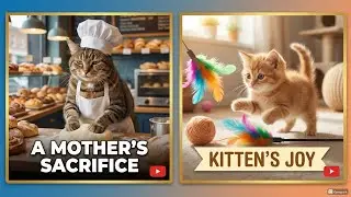 Mama Cat's Love: Working at Bakery for Her Kittens 🐱💕