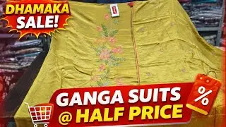 ✨GANGA✨Suits @HALF🔥PRICE ₹2850❌₹1550✅ DHAMAKA🤩SALE🤩 