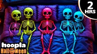 Five Skeletons In The Bed 🎃 Spooky Funny Halloween Song For Children | Hoopla Halloween