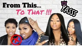 How to Install Lace Closure Wig For Short 4C Hair | TWA Friendly