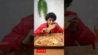 eating large size pizza in this video #viralshort #viral #trending #challenge #fun