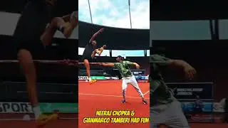 Neeraj Chopra & Gianmarco Tamberi had some fun before the Zurich DL