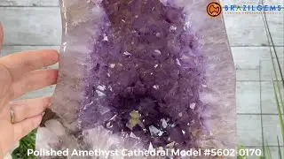 Model # 5602-0170 Polished Amethyst Cathedral by BrazilGems.com 🏷 FOR SALE🛍🛒Shop Now