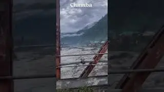 Unpredictable nature in angry mode🔥😨🩶#flood#nature#horror#india#himachal#viral