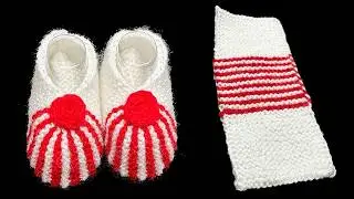 641- Easy way to make baby socks | Woolen Baby Socks Knitting in Easy Way | Baby Booties