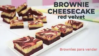 BROWNIE CHEESECAKE RED VELVET CON COSTEO, PRECIO Y EMPAQUE
