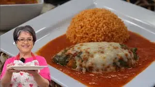 Easy Baked Chile Rellenos & Mexican Rice/ No Flour, No Eggs, No frying / Step by Step ❤️