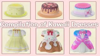 COMPILATION OF KAWAII DRESSES ON ANIMAL CROSSING NEW HORIZONS