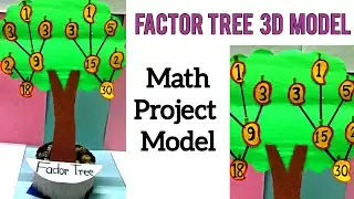 Factor Tree 🌳 3D Math Model | Class-V DIY Math Project #viral #factortree #trending