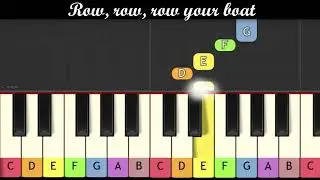 Nursery Rhymes - Row, row, row your boat (Piano for children)