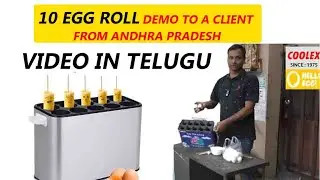10 EGG ROLL MACHINE DEMO TO A CUSTOMER ANDHRA PRADESH,HE LIKES THIS SMALL BUSINESS IDEA,GOOD PROFITS