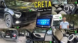 2023 Creta Base To Top Modified with Best Accessories 🔥 Creta E Modification