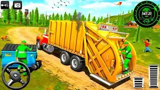 Garbage Trash Truck Simulator 3D - City Road Garbage Dumper Truck Driver - Android GamePlay
