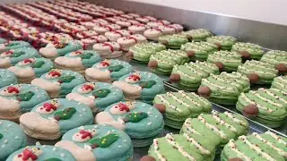 Produção de Macarons de Natal🎄❄️⛄️🎅🏻| Bastidores da Confeitaria Artesanal
