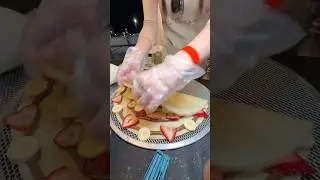 Strawberry & Banana Nutella Crepes!📍What's Crepe Las Vegas