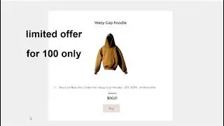(100% Off) Now Pre-Order the Yeezy Gap Hoodie
