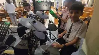 Shine Jesus Shine drums for Kids Praise at Church of St Thomas More Subang Jaya on 9th Jan 2026