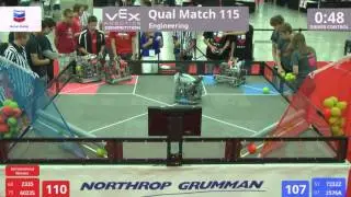 VEX Worlds 2016 - VRC High School - Engineering - Qual 115 (2335 6023S) 211 vs 219 (7232Z 2576A)