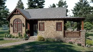 29'x29' (9x9m) STUNNING Cabin Design:  The Perfect Cozy Small House Ideas