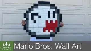 8-bit Boo (Super Mario) Pixel Wall Art || How To