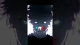 1 vs 3  Gojo peak Fight 📈 #anime  #shortsvideo
