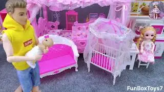 13 Minutes of Barbie Princess Bedroom Unboxing 💖 | Disney Toys ASMR for Relaxing & Satisfying Sounds
