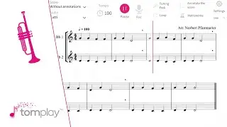 Pfammatter: Jeu de quartes - Sheet Music for Trumpet (Beginner level)