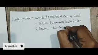 #Credit sales# #Opening Debtors# #Closing Debtors# #Bcom# #Financial Accounting# 