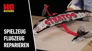 Spielzeug Flugzeug kleben und reparieren mit der Schwei&szlig;naht aus der Flasche von HG Power Glue
