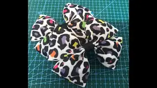 Leopard print hair bow - FULL TUTORIAL - Easy to make hair bows