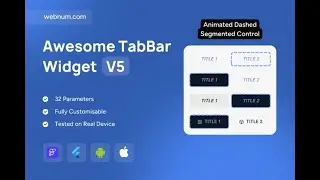 FlutterFlow Segmented Control Widget ✨ Animated Dashed TabBar 💫 #flutterflow #tabbar #segmented