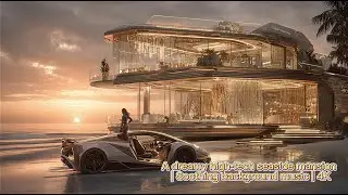 A dreamy high-tech seaside mansion | Soothing background music | 4K