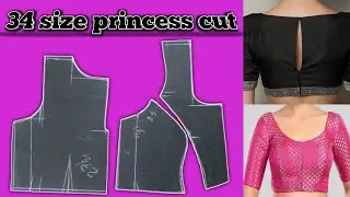34 size princess cut blouse design / Blouse design Cutting and Stitching/  princess cut blouse 