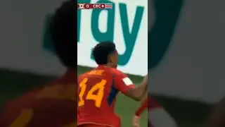 Gavi First Match First Goal in World Cup #shorts #short #football #worldcup