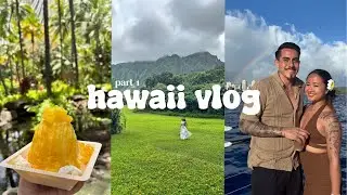 Hawaii Travel Vlog (pt 1) - Oahu, Hawaii: sunset cruise, lanikai beach, north shore, a luau & more!🌴