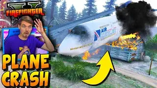 GTA 5 Firefighter Mod 🚒 Jumbo Jet Crash at O'Neil Farm #GTA5RealLifeMod #GTA5Mods #GrandTheftAuto