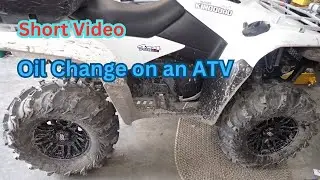 ATV engine oil change! How to on a Suzuki king quad 750! Easy, short video